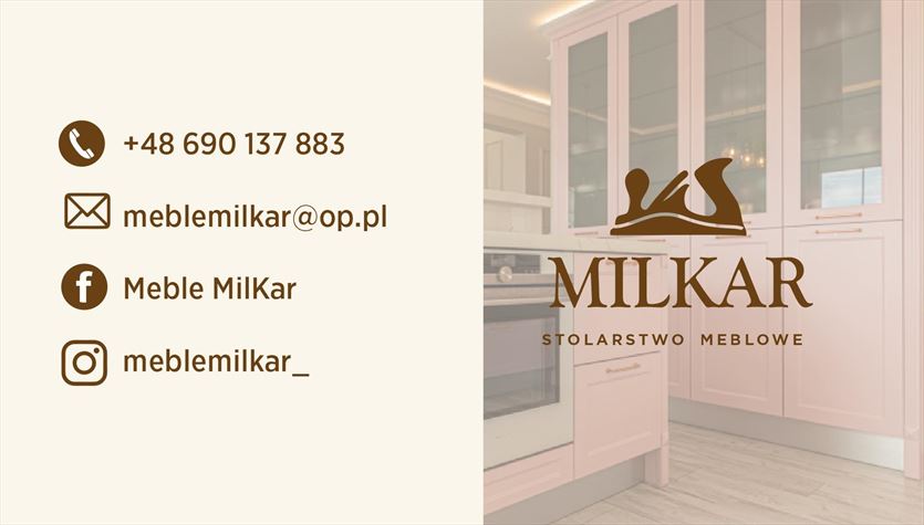 Produkcja mebli do kuchni, łazienki czy salonu, MilKar Stolarstwo Meblowe Karolina Nowakowska, Dąbrówka